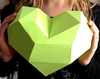 DIY Papercraft Heart Templates: 3D Valentine's Day Decor (PDF)