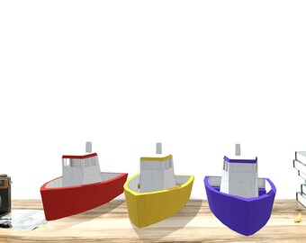 Boot 3D Papercraft, Lowpoly Paper, download digitale SVG-bestand, pdf-bestandssjabloon en instructies, doe-het-zelf moderne papieren sculptuur.