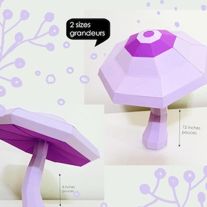 Fungo lungo, scultura in carta 3D. Riceverai modelli in formato SVG e PDF e istruzioni per realizzare questa moderna scultura in carta fai da te.