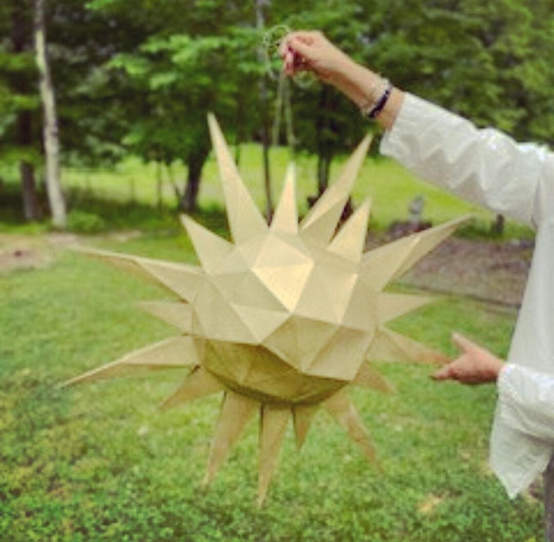 Sun Full 3D Papercraft Model. You Get PDF Digital File Templates and ...
