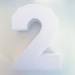 Cyfry 0-9 3D papercraft. Otrzymasz nowy ulepszony SVG, szablon pliku cyfrowego PDF i instrukcję DIY (wszystkie cyfry w zestawie)