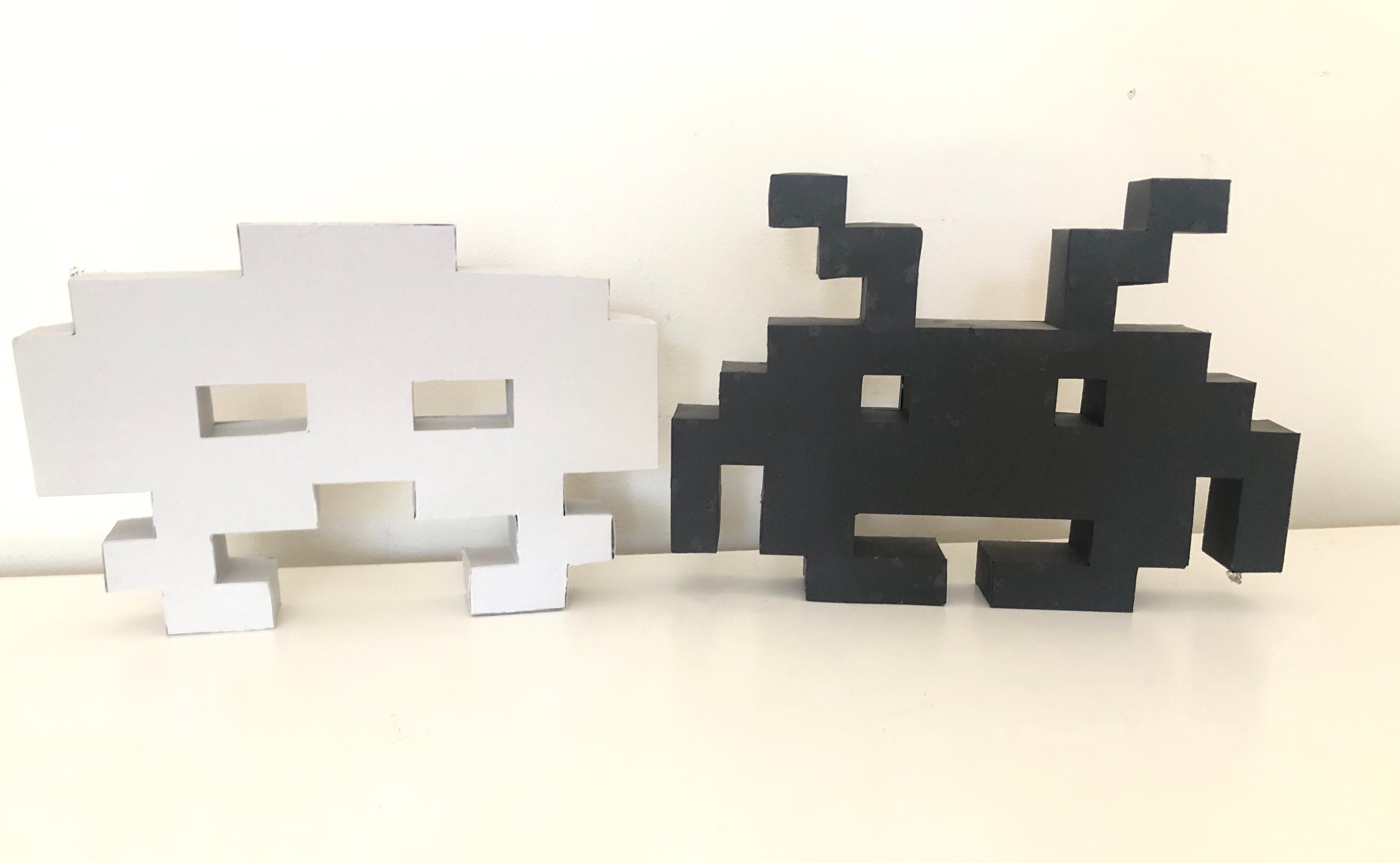 Space Invaders 3d Papercraft Model. You Get 2 Different PDF Digital ...