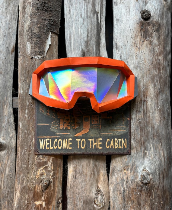 Ski Goggles 3D Papercraft. PDF Digital File Template and Instruction of DIY Papercraft Modern Home Decor. Etsy Canada