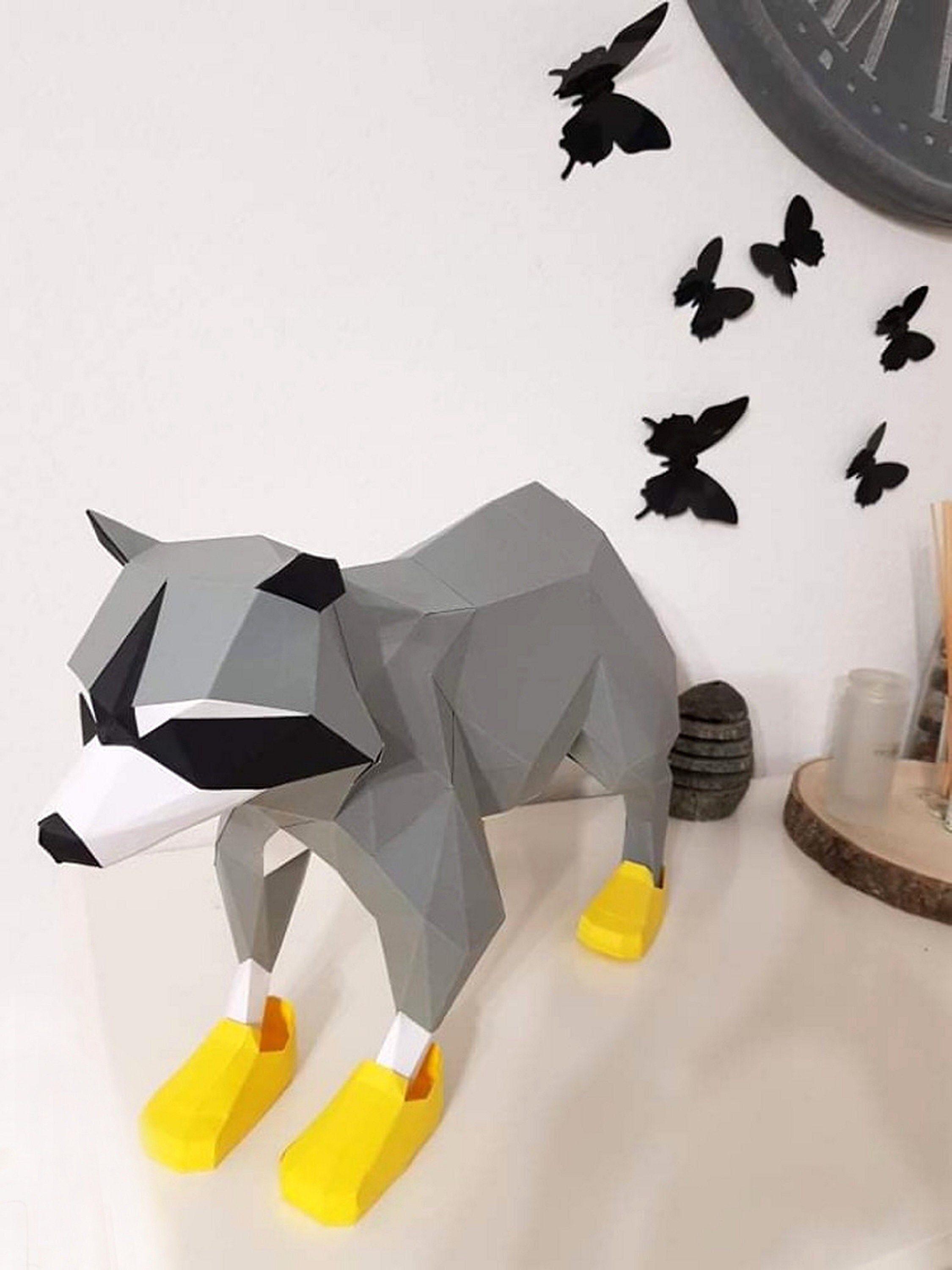 Raccoon 3d Papercraft. You Get SVG and PDF Digital File Templates and ...