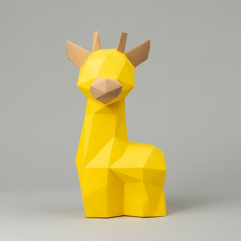 Download Baby giraffe 3D papercraft. You get SVG and PDF digital ...