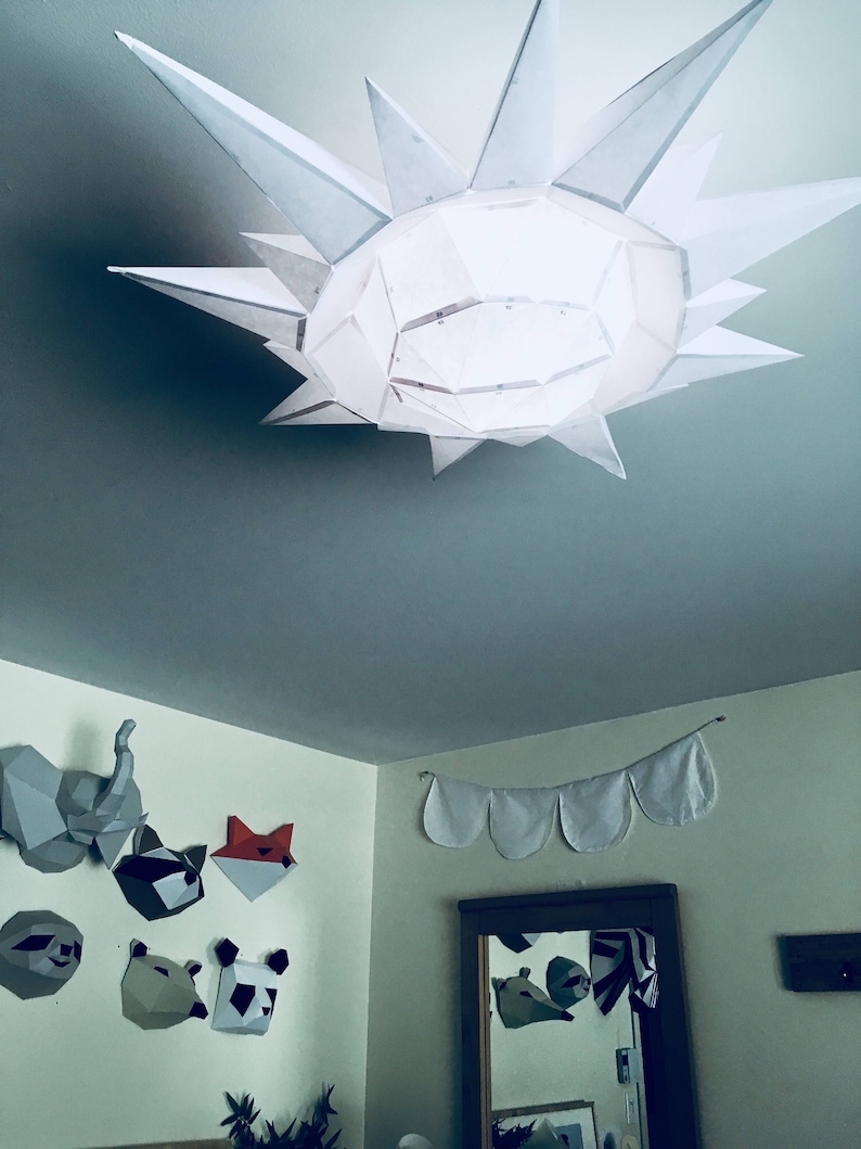 Sun 3d papercraft model. You get PDF digital file templates - Etsy España