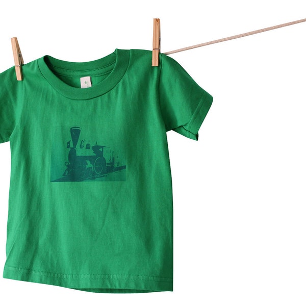 Train In Zen Toddler Tshirt, Organic Toddler Tee, Grass Green, 2T (SALE)