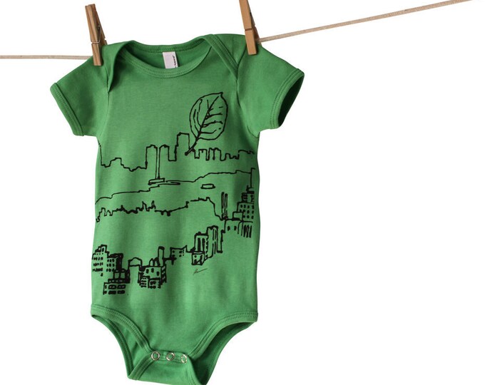 Leaf Print Onesie Set