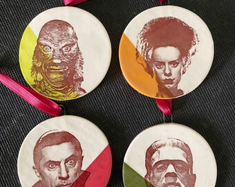 Classic Horror Movie ceramic ornament set