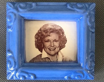 Betty White Decal Ceramic Wall Hanging