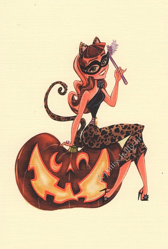 Halloween Cards Set of 5 Halloween Note Cards Girl With Mask | Etsy