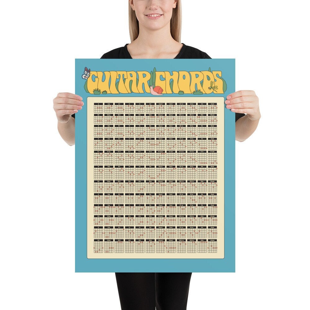 Guitar Chord Reference Guide - Etsy