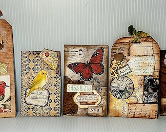 Journal Ephemera - Handmade Ephemera - Journal Supplies - Scrapbook Supplies - One of a Kind Ephemera - Gift for Journalist - Christmas Gift