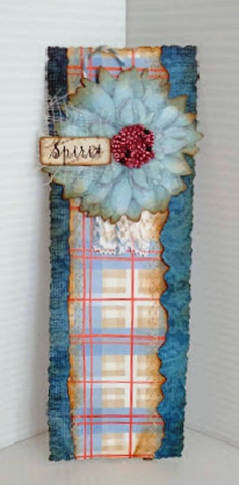 Set of 5 Blue Junk Journal Belly Bands Side Tucks Paper Etsy