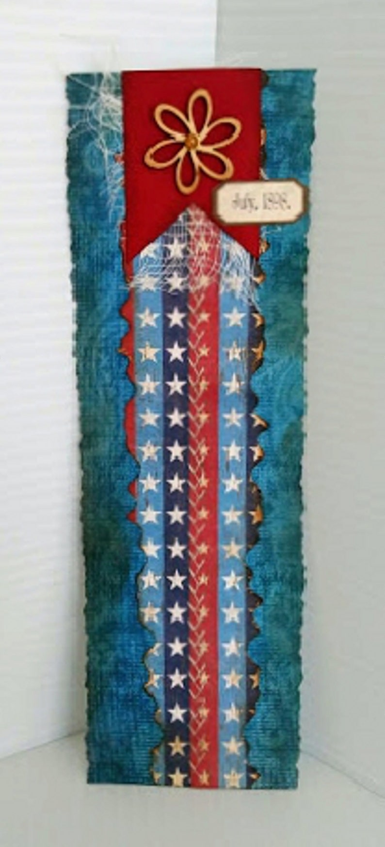 Set of 5 Blue Junk Journal Belly Bands Side Tucks Paper Etsy