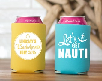 Let's Get Nauti Custom Bachelorette Collapsible Can Coolers