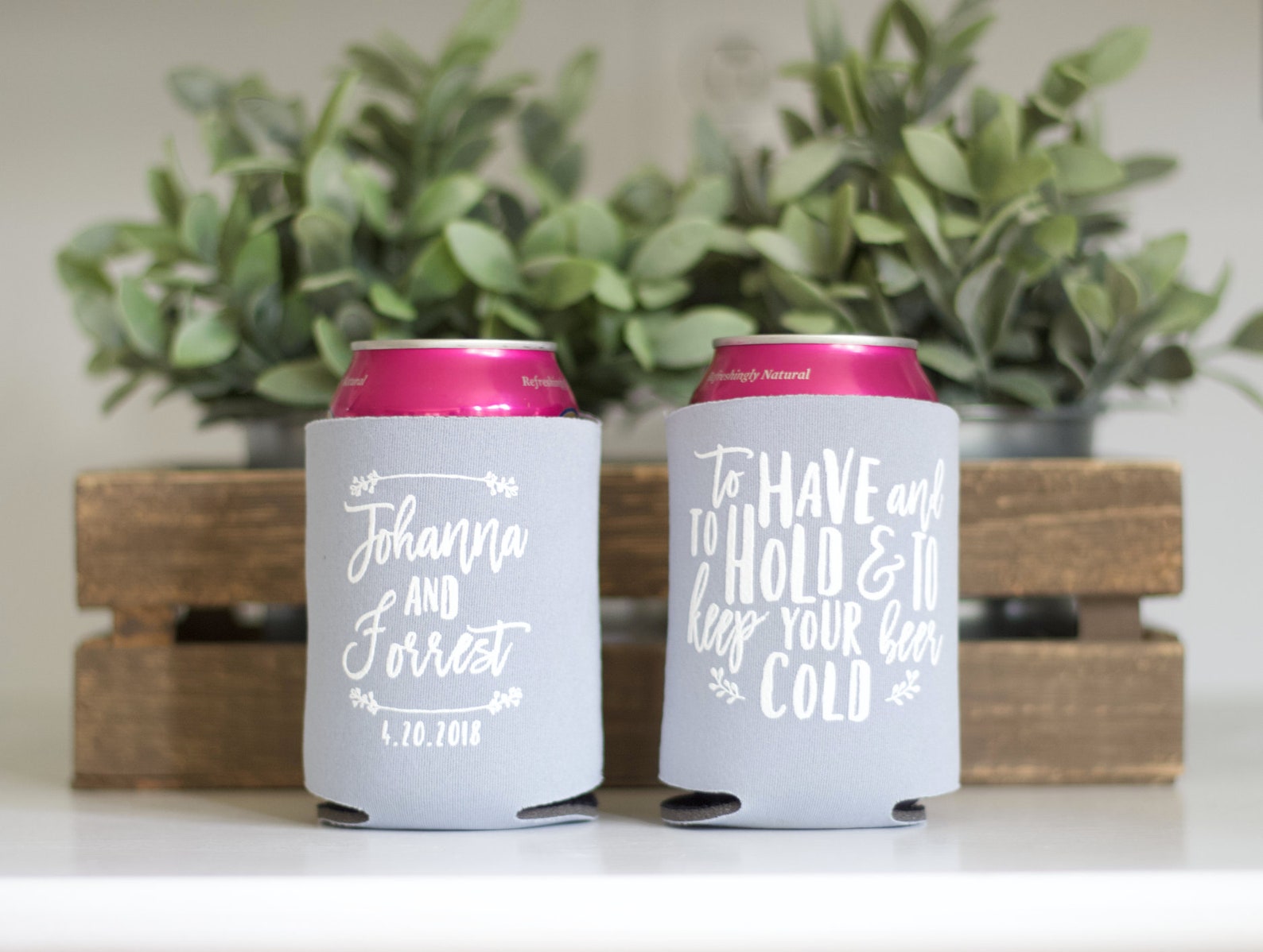 Custom Wedding Collapsible Can Coolers to Have and to Hold & Etsy