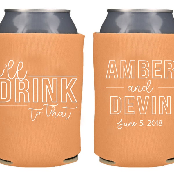 Wedding Koozies Etsy