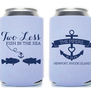 Hopfällbara burkkylare för bröllop - Två fiskar mindre i havet