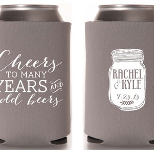 Custom Collapsible Can Coolers - Cheers to Many Years and Cold Beers