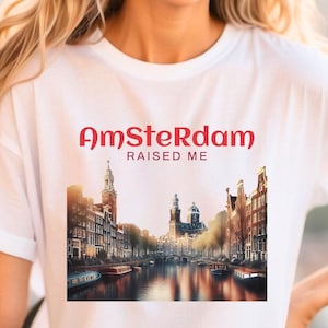 Amsterdam City Shirt, Netherlands Travel Shirt, Dutch Vacation, Holland Sightseeing Tshirt, Wanderlust Graphic Clothing,