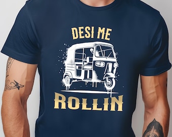 Rickshaw Art T-Shirt, South Asian Art, Desi Art Gift, Funny Desi Rickshaw Tshirts, Indian Rickshaw gift, Pakistani Rickshaw, Gift for dad