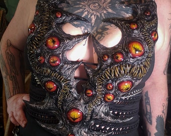 Alien flesh sculpted top ooak wearable art sculpture