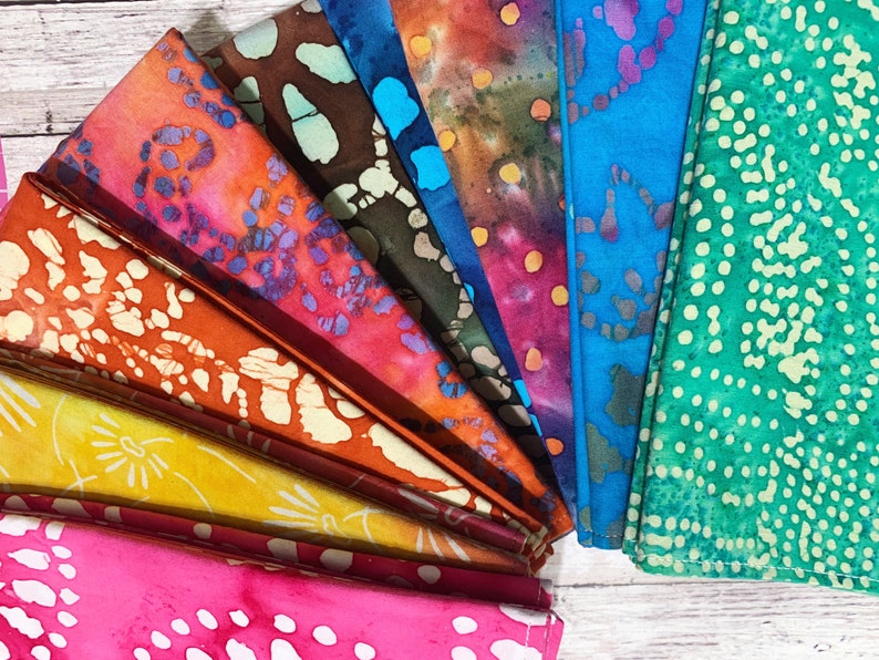 Boho Cloth Napkins Colorful Batik Print Set of 6 Double Sided Napkins 100% Cotton Cocktail or Dinner Napkins Variety Pack Great Gift image 3