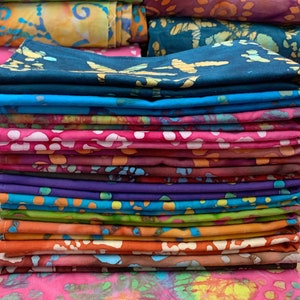 Lunchbox Batik Napkins- Double Sided Napkins - 100% Cotton- Custom Size- Reversible 2-ply Reusable- Variety Pack- Back 2 School Lunch