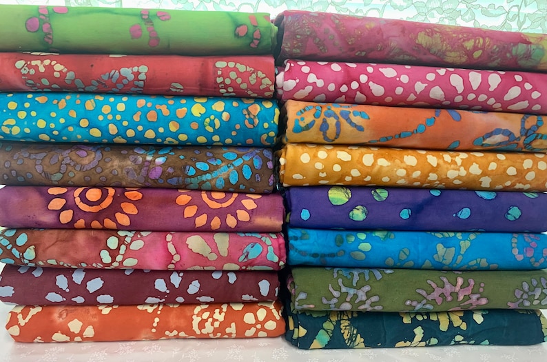 Boho Cloth Napkins Colorful Batik Print Set of 6 Double Sided Napkins 100% Cotton Cocktail or Dinner Napkins Variety Pack Great Gift image 2