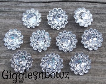 10pc PReTTy RHiNeSTONE Embellishments- 11mm acrylic gem shape stones- Diy Supplies- Headband Supplies
