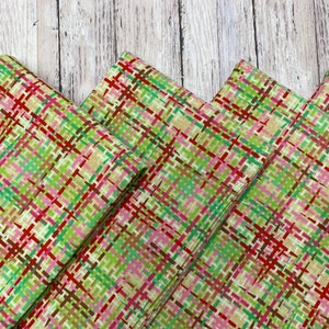 Large Cloth Napkins - Green Red Pink Brown Modern Weave- Dinner Table, Everyday, Wedding - Hostess Housewarming Gift