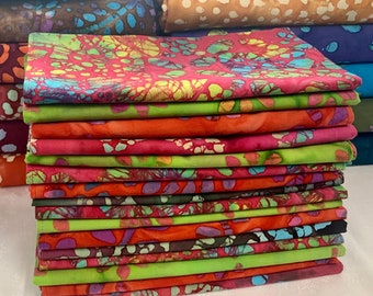 Colorful Batik Print Napkins- Double Sided Napkins - 100% Cotton Dinner Napkins- Custom Size- Reversible 2-ply Reusable- Variety Pack