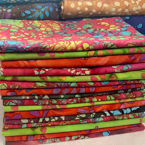 Colorful Batik Print Napkins- Double Sided Napkins - 100% Cotton Dinner Napkins- Custom Size- Reversible 2-ply Reusable- Variety Pack