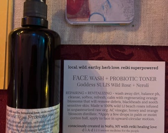 PROBIOTIC Face Toner Cleanser, Sulis Wild Rose  REPAIRING + REVITALIZING