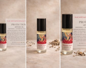 Artemis Protection Oil –  Herkimer Diamond, Plantain, Labdanum & Thyme