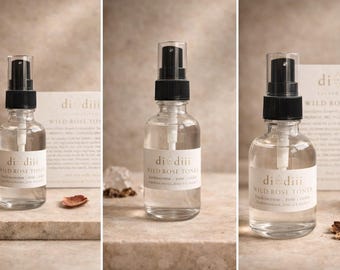 Wild Rose Oxygen Toner - Nourishing, Awakening and Cleansing Facial Mist,  30ml. glass