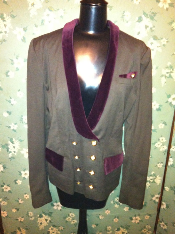 Vintage Louis Feraud Velvet Trim Jacket