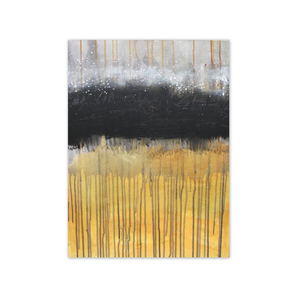 FLASH SALE - Abstract painting original art black white orange - Dreamstate 2 by Jessica Torrant