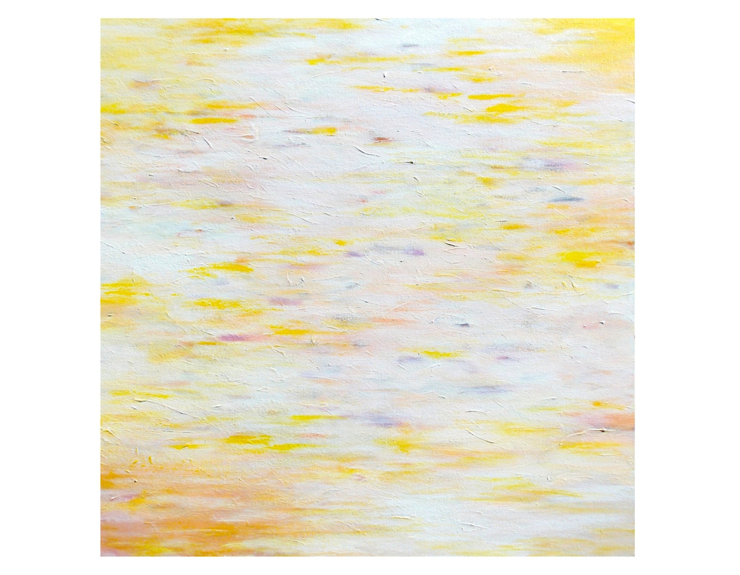 Pastel Yellow Abstract Painting Original Acrylic on 24x24 Etsy