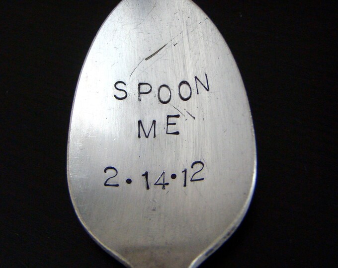 SPOON ME 21412 Customizable Hand Stamped Vintage Valentines Spoon Etsy