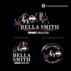 Logo dell'agente immobiliare, logo immobiliare, logo del broker, logo della chiave di casa, biglietto da visita dell'agenzia immobiliare, filigrana, marchio immobiliare, logo del costruttore 1
