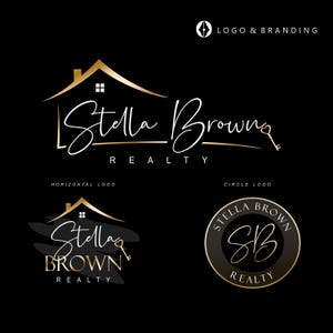 Logo makelaar, logo onroerend goed, makelaarslogo, huissleutellogo, onroerend goed visitekaartje, watermerk, branding onroerend goed, constructeurlogo 1