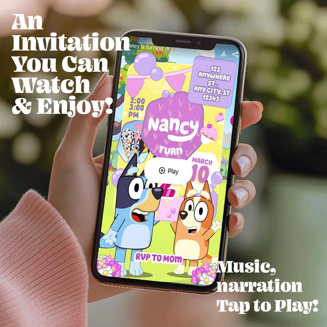 Personalized Bluey Video Invitation