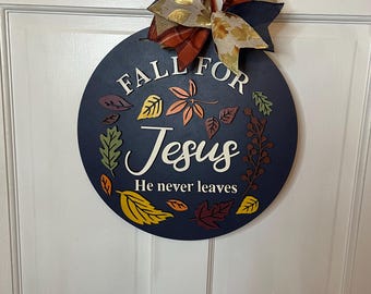 Fall For Jesus Door Decor