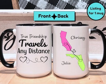 Long Distance Friendship Mug – Personalized Bestie Gift