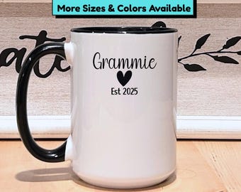 Grammie Coffee Mug - Personalized Grammie Announcement Gift