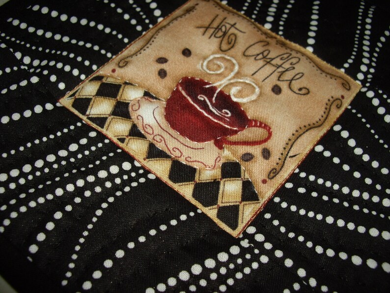 Hot Coffee Mini Quilt Mug Rug