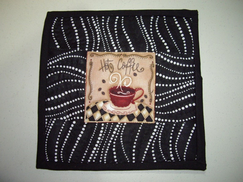 Hot Coffee Mini Quilt Mug Rug