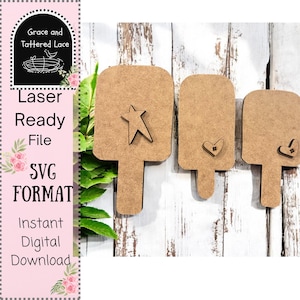SVG Chubby Popsicle / Archivo de corte láser / Glowforge / SVG de verano / Archivo de corte láser de verano / Svg de verano /